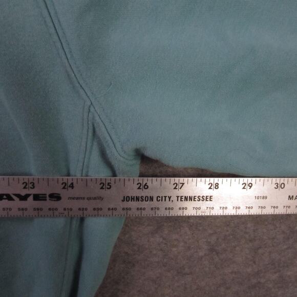 Nike Pullover Hoodie Mens Large Teal Green Embroidered Swoosh Kangaroo Pocket - Picture 5 of 8